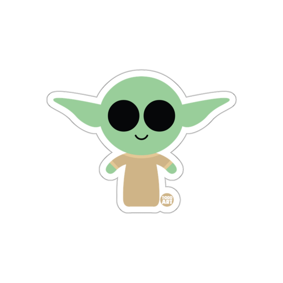 Green Cute Character Sticker Waterproof Decal Art Design