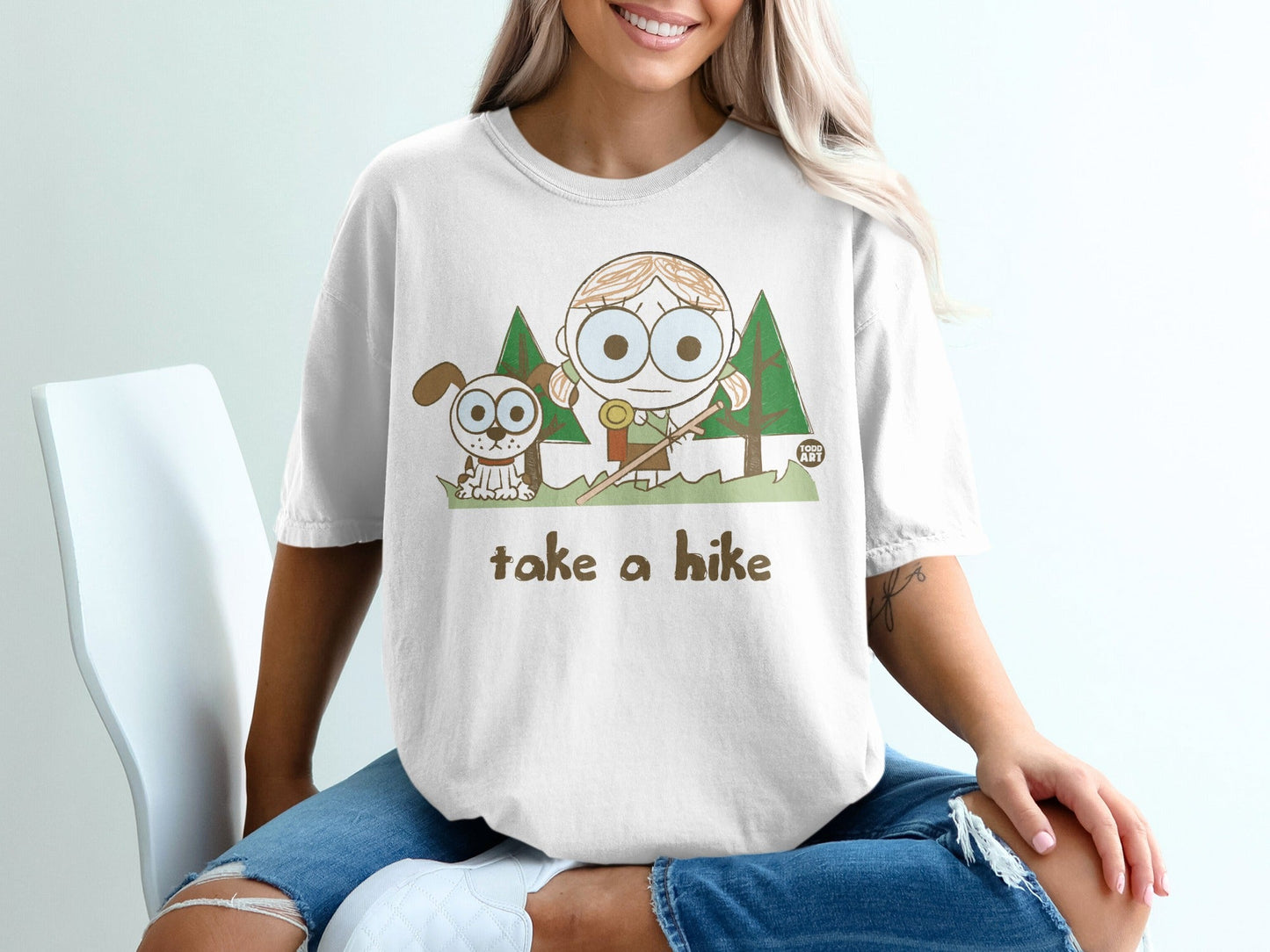 Take a Hike Cartoon T-Shirt Fun Hiking Shirt Apparel