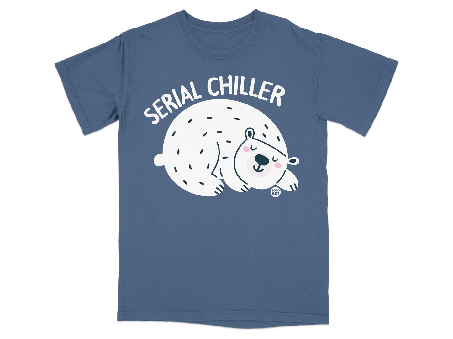 Serial Chiller Cute Sleeping Bear Graphic T-shirt
