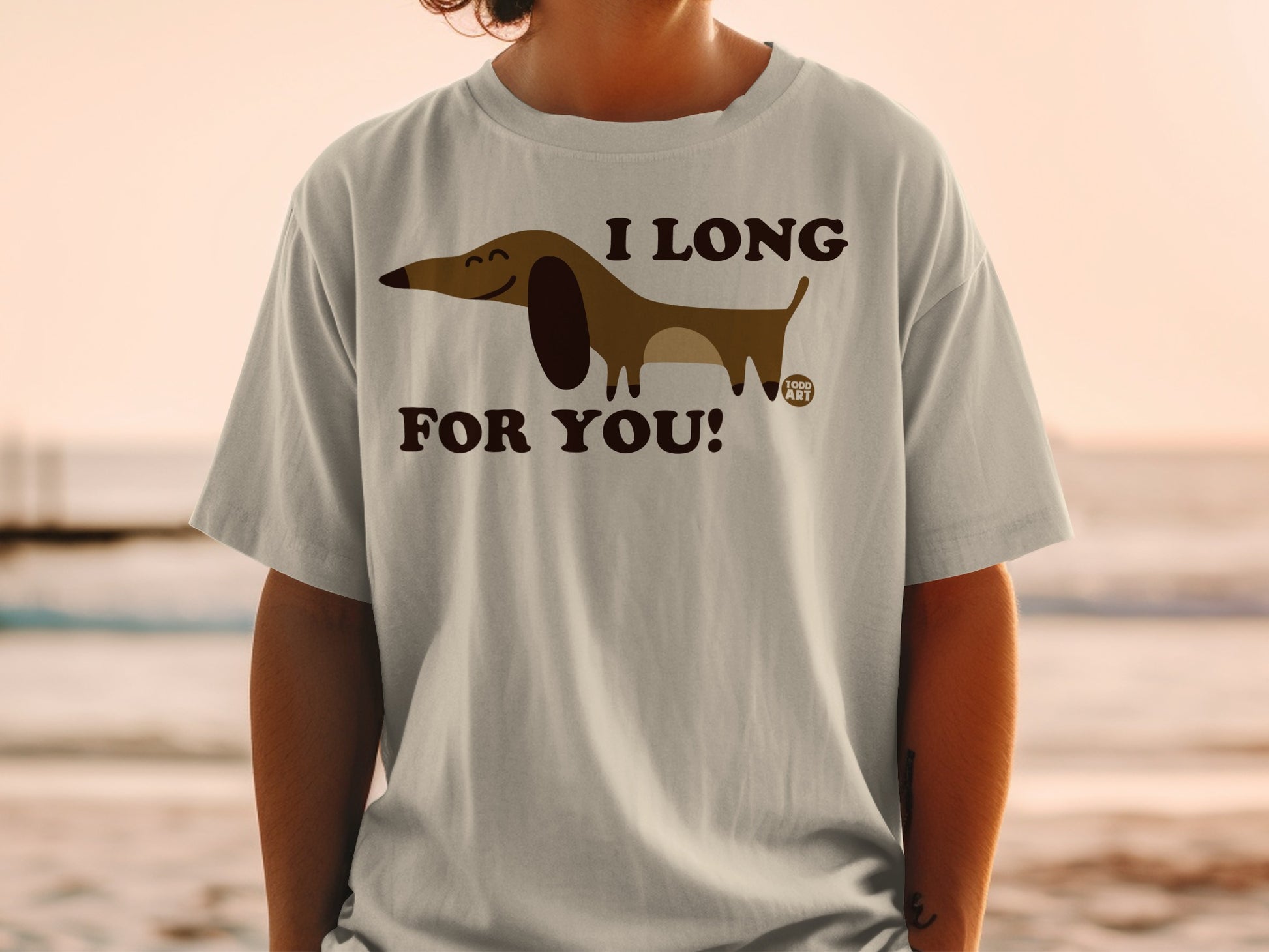 I Long For You Dog Graphic Tshirt Fun Casual Apparel