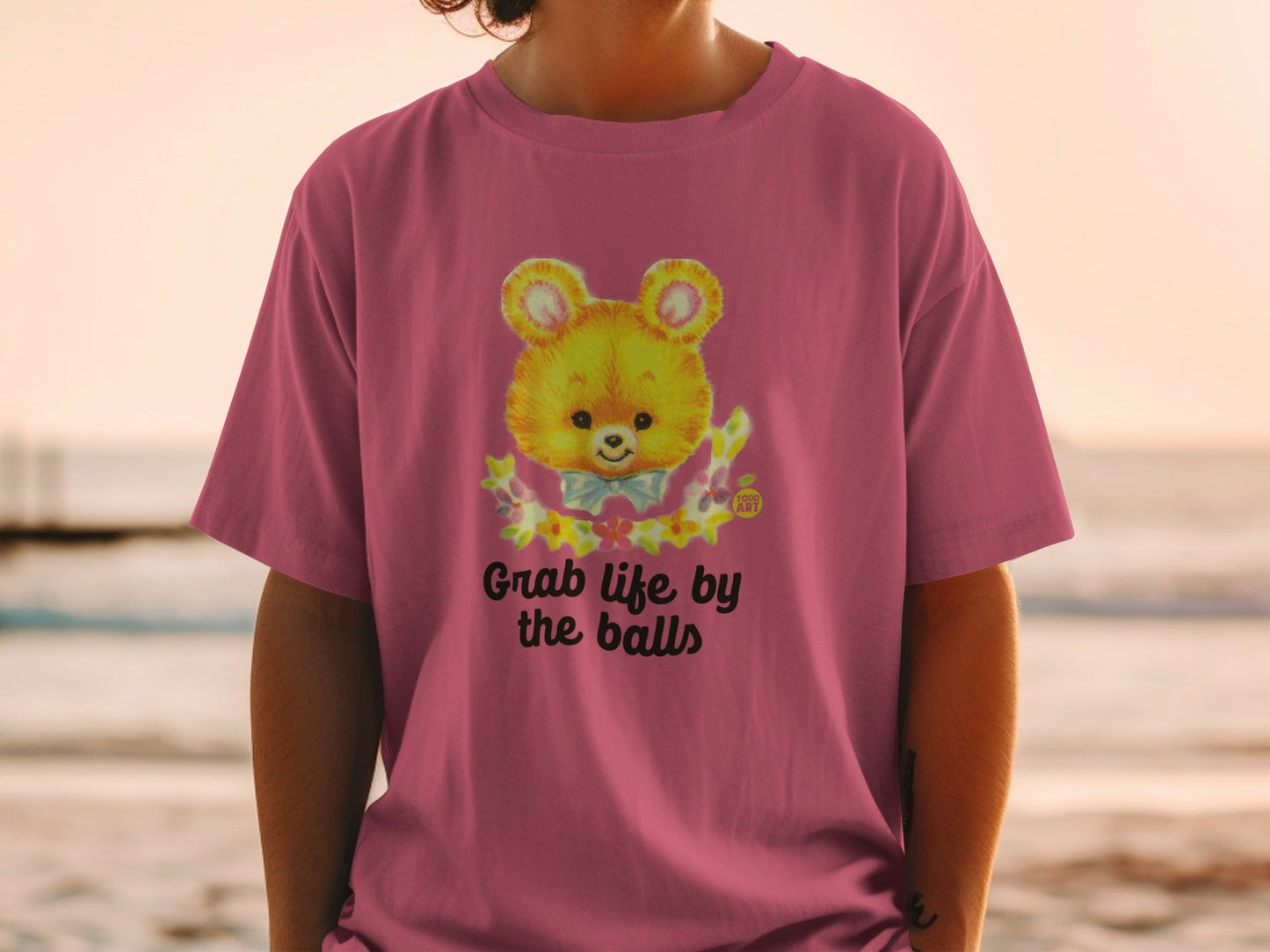 Grab Life By The Balls Cute Bear T-Shirt for Sale
