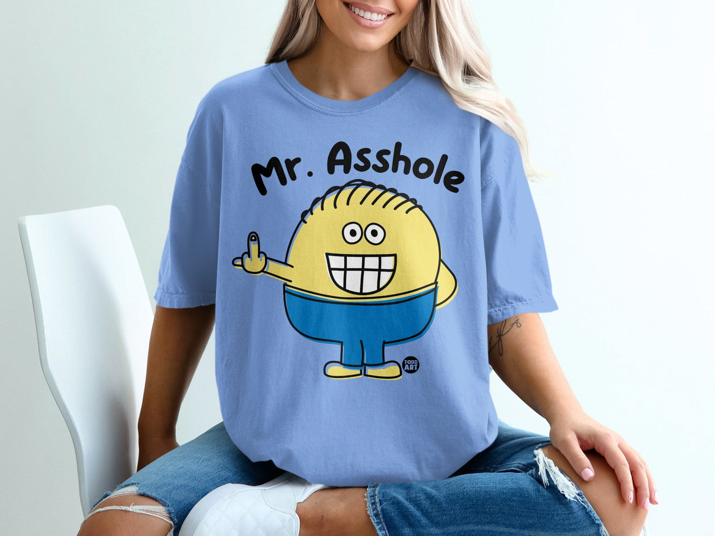 Mr. Asshole Cartoon Character Graphic T-shirt