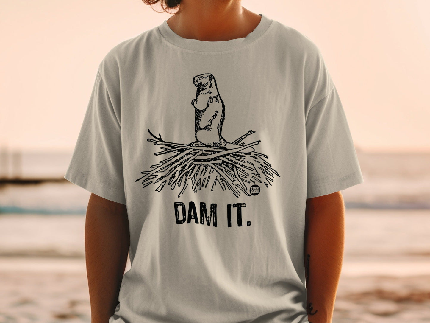 Dam It Beaver Graphic Unisex T-Shirt Casual Top
