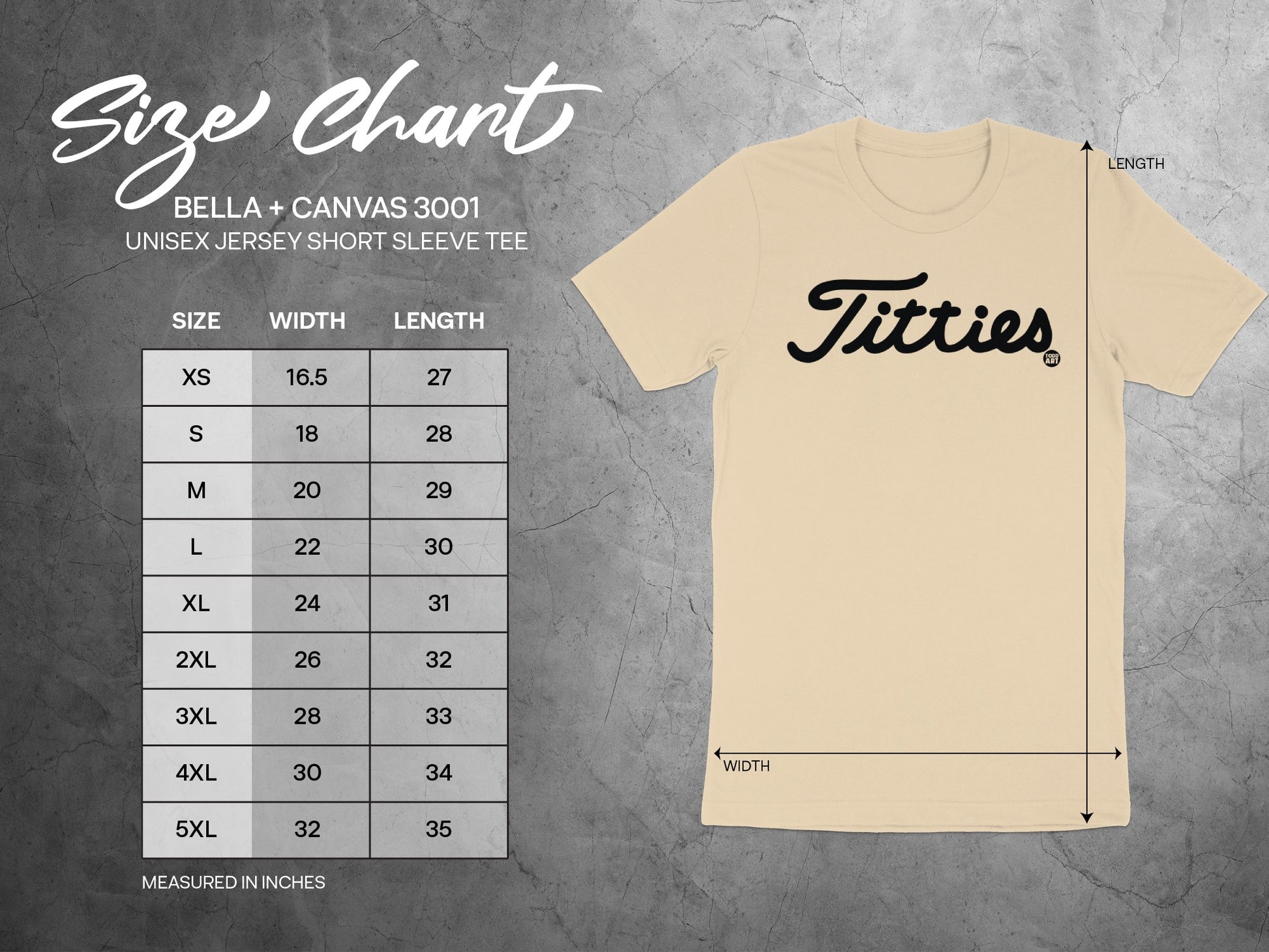 Titties Design Bella + Canvas 3001 Unisex Jersey Tee