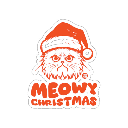 Meowy Christmas Festive Cat Sticker for Holiday Season