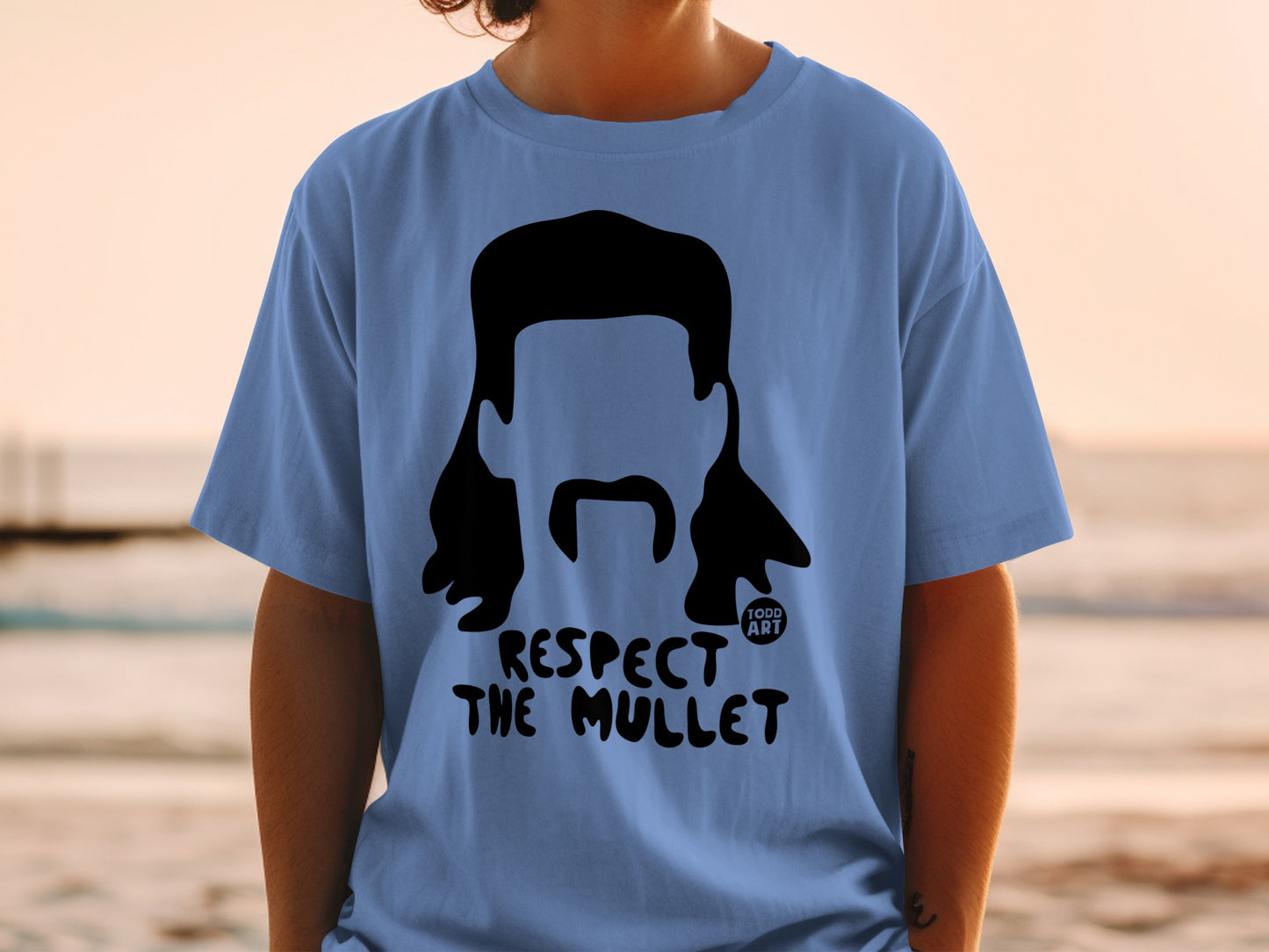Respect The Mullet Hairstyle Graphic Design product type