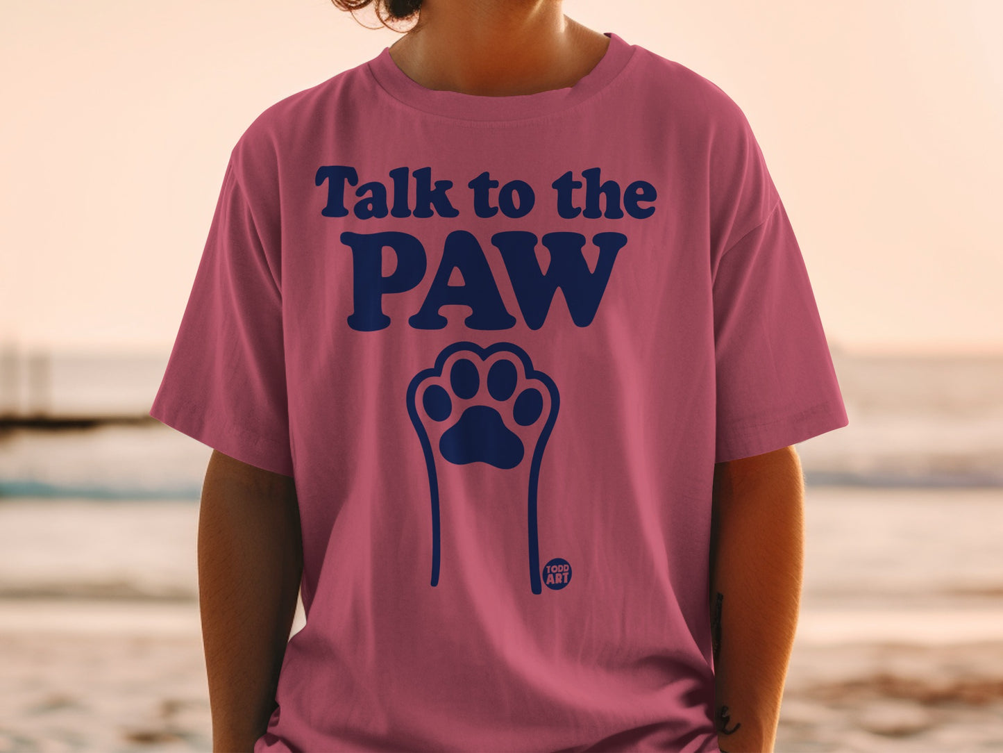 Talk to the Paw Graphic T-Shirt Funny Dog Lover Tee