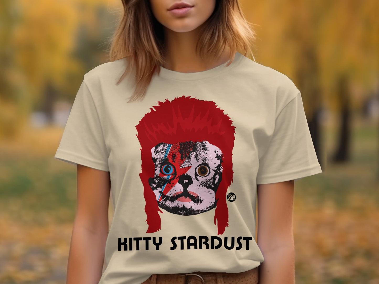 Kitty Stardust Graphic T-Shirt Unique Cat Design Top