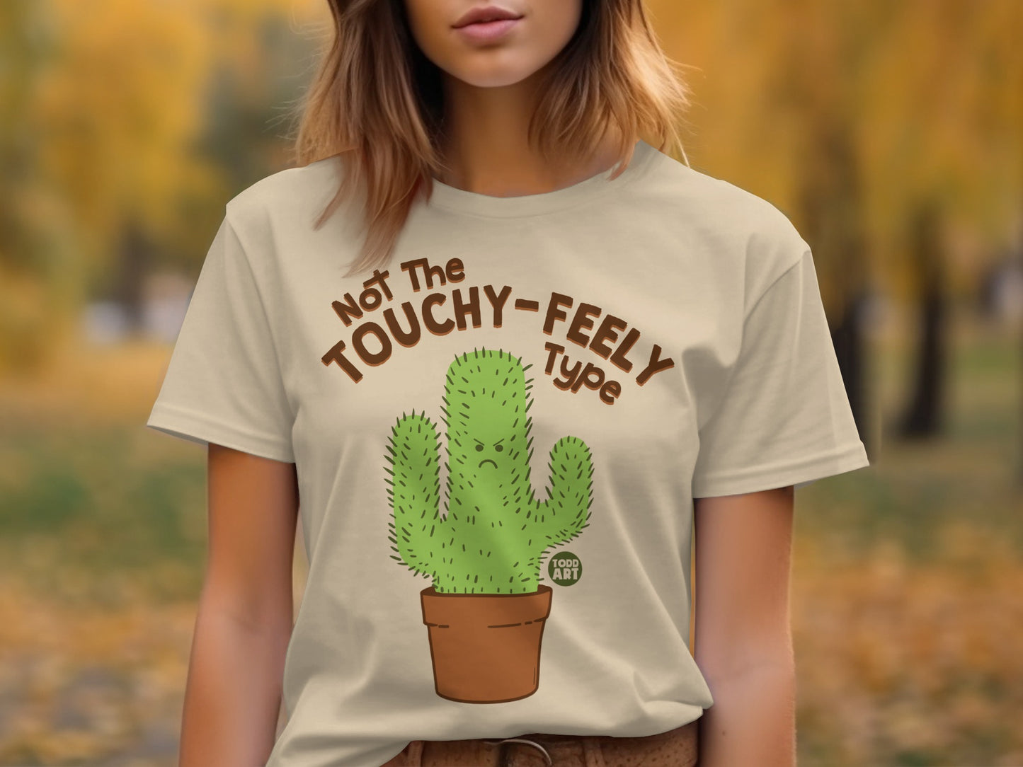 Not The Touchy-Feely Type Cactus Graphic T-shirt