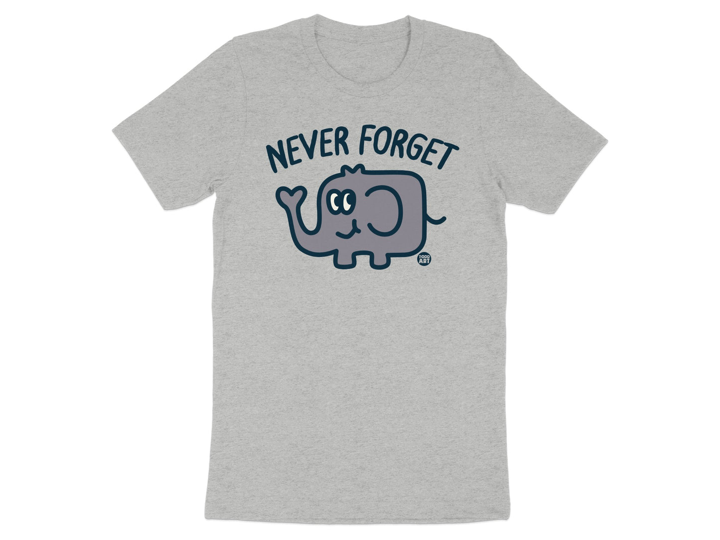Never Forget Elephant Graphic Print T-Shirt