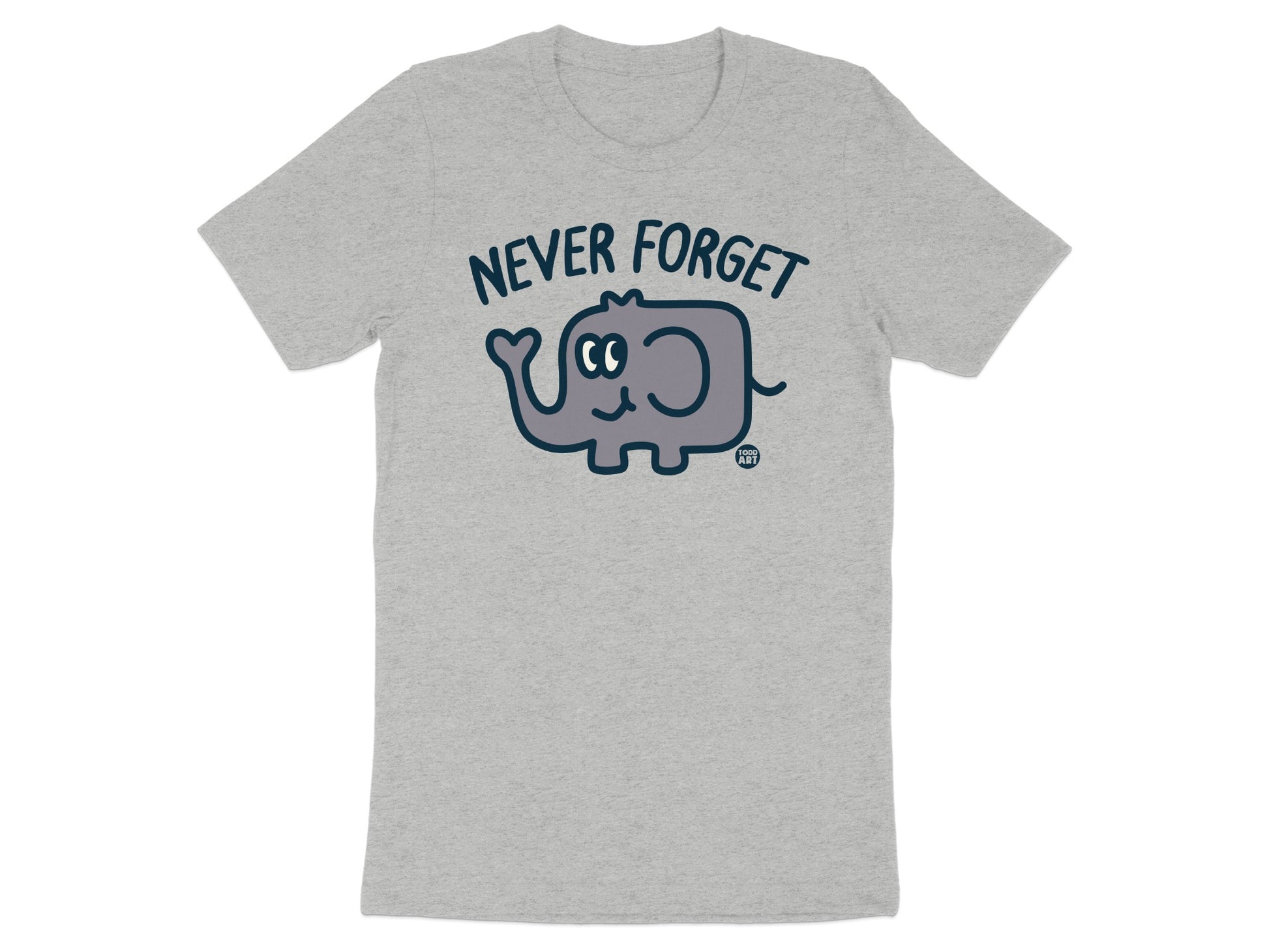 Never Forget Elephant Graphic Print T-Shirt