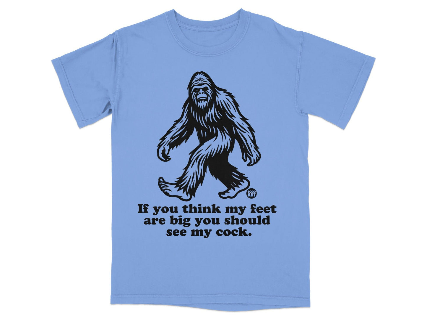 Bigfoot Feet T-Shirt Humorous Graphic Tee for Adults