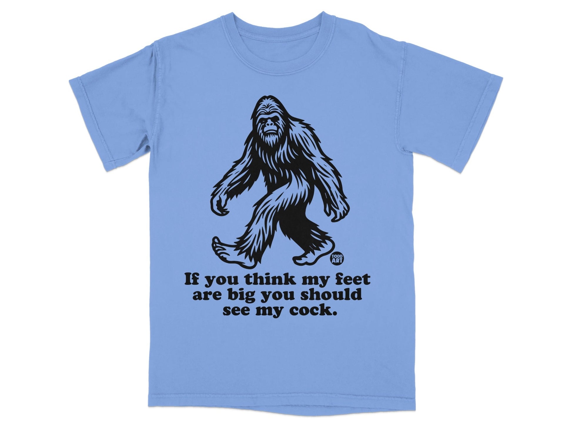 Bigfoot Feet T-Shirt Humorous Graphic Tee for Adults