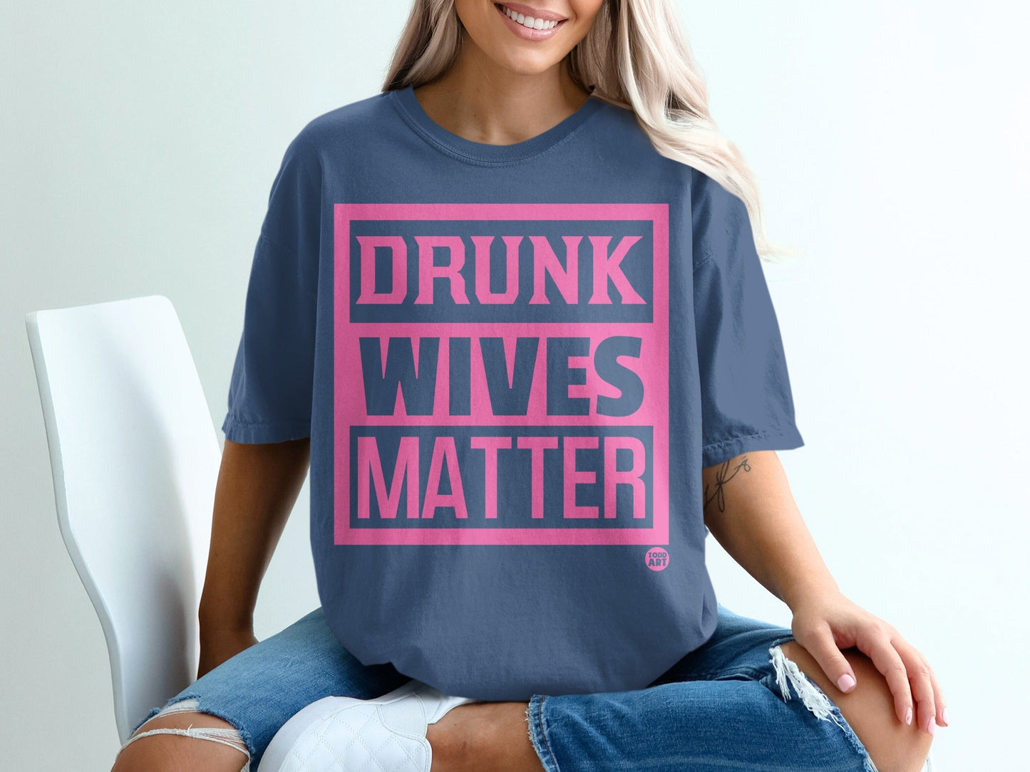 Drunk Wives Matter Bold Graphic T-Shirt for Women