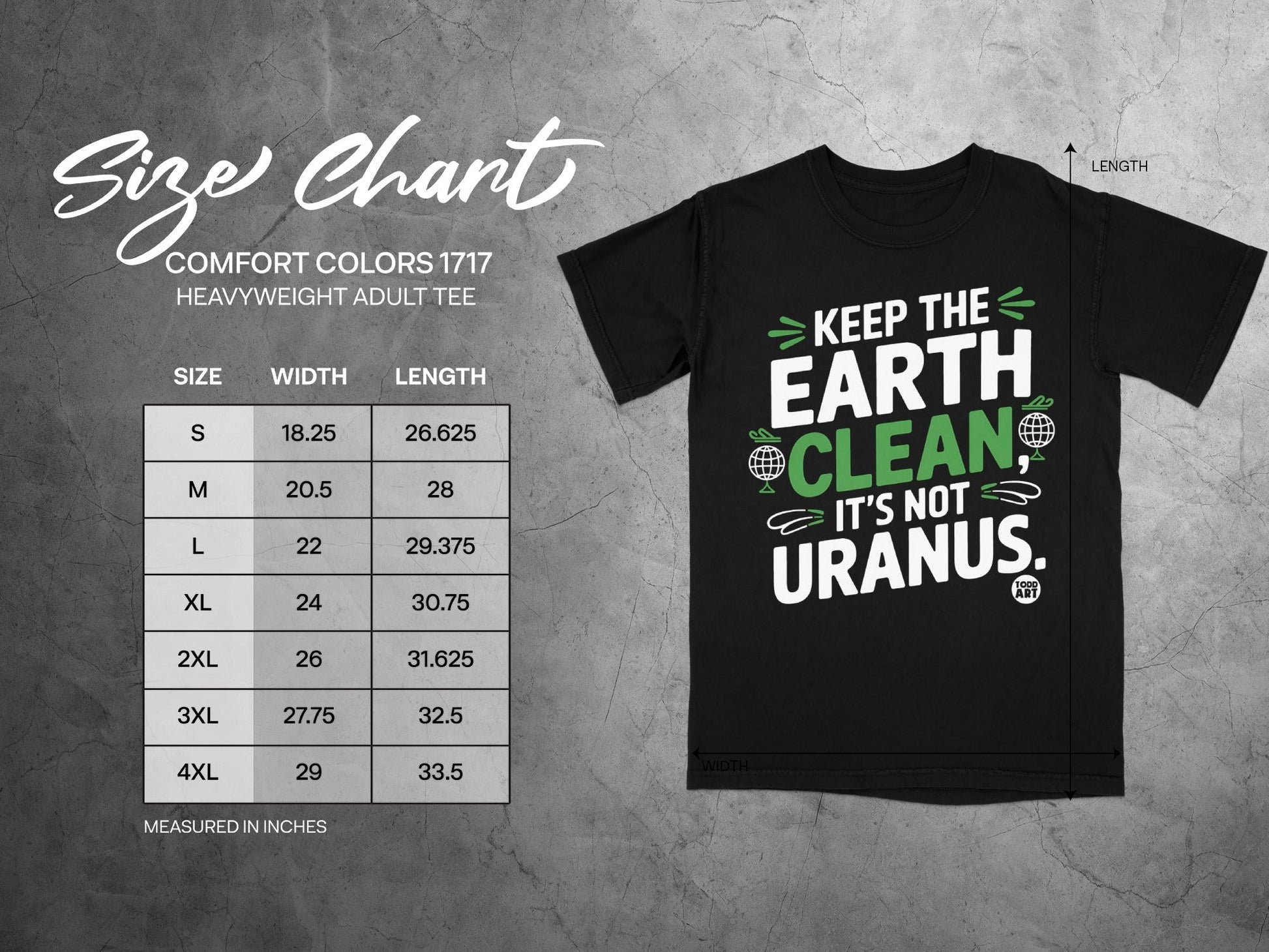 Keep the Earth Clean Not Uranus Heavyweight Adult Tee