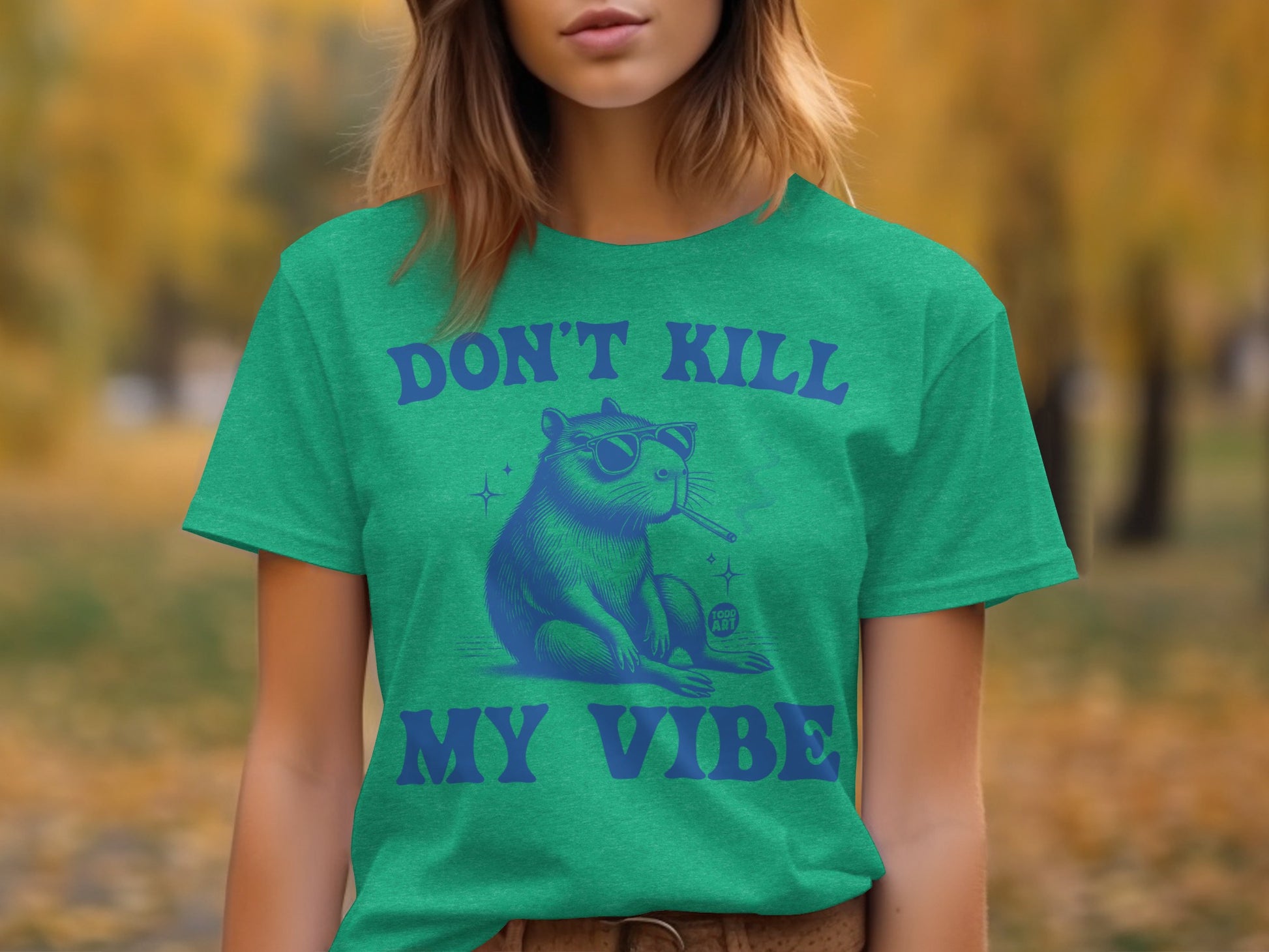 Don't Kill My Vibe Sunglasses Smoking Bear Shirt