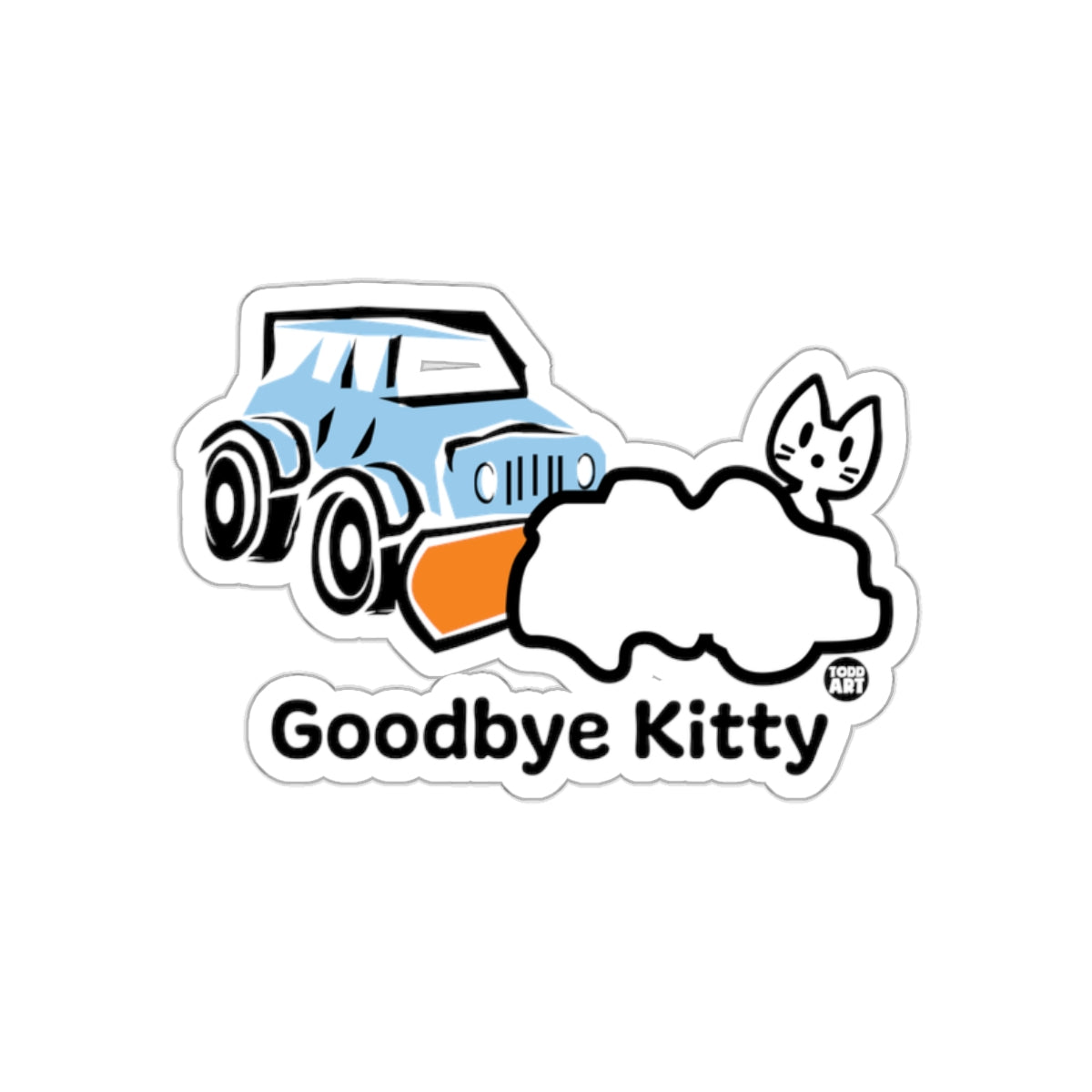 Goodbye Kitty Funny Car and Cat Sticker for Cars