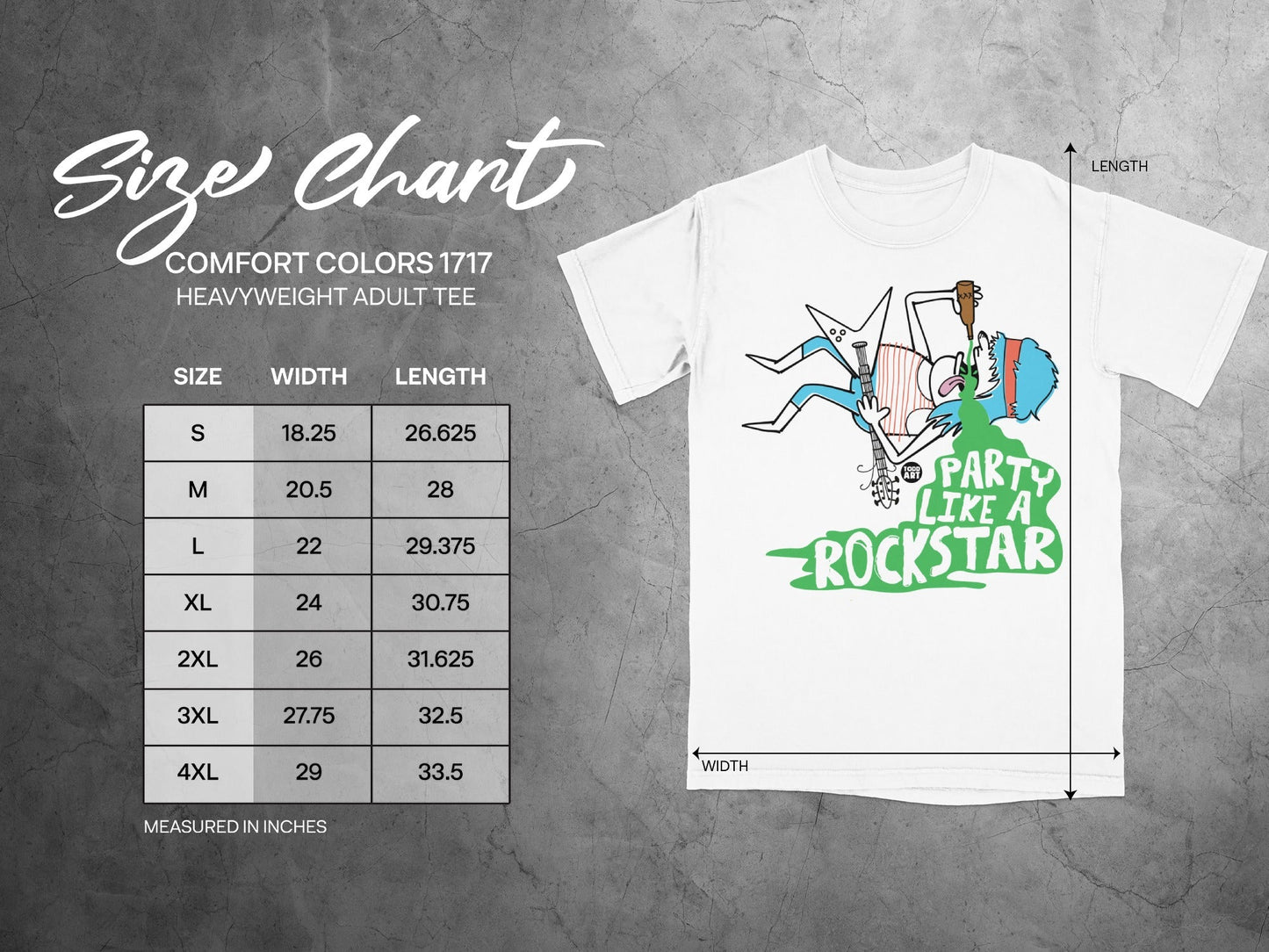 Party Like a Rockstar Graphic T-Shirt for Adults
