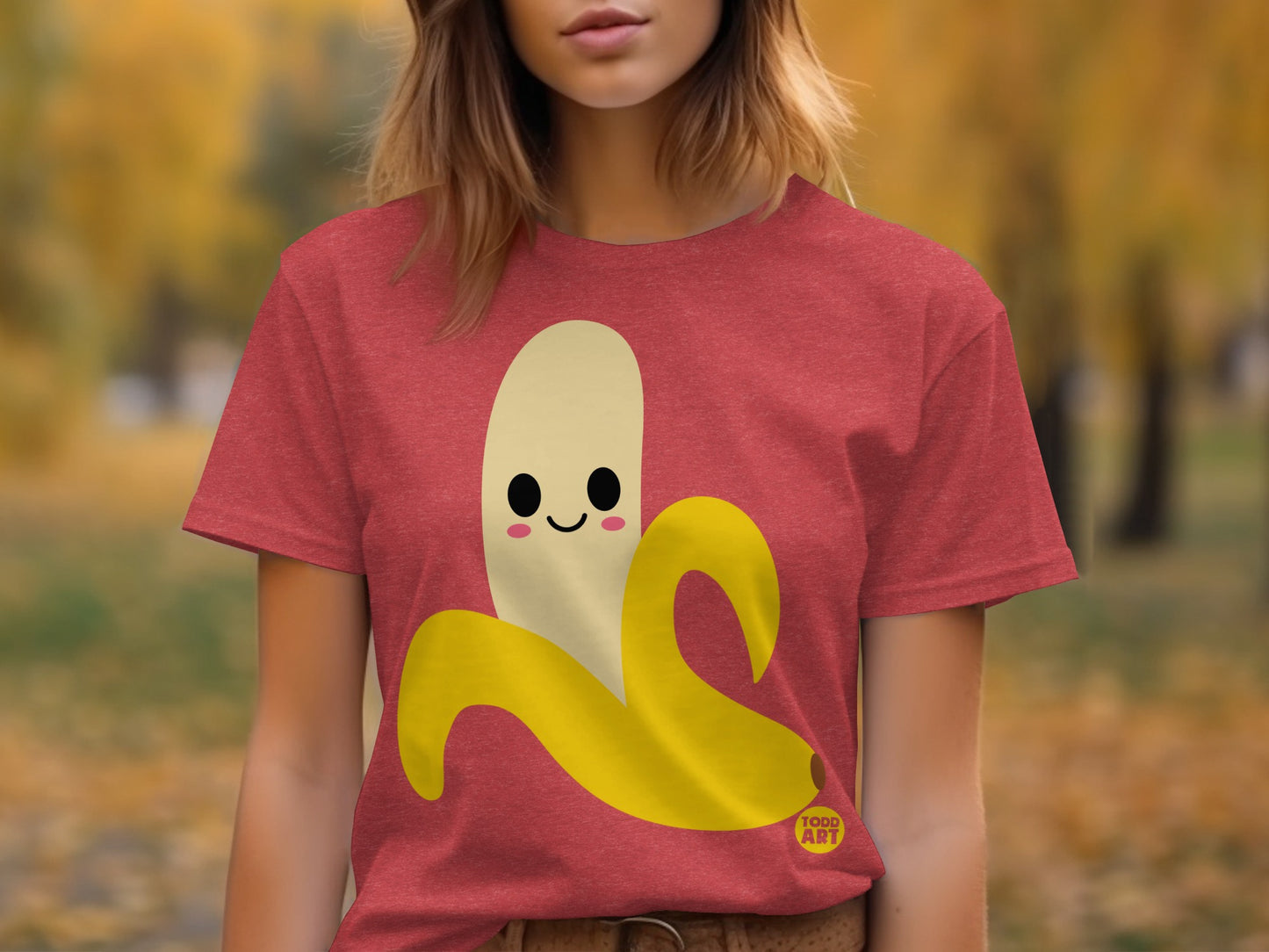 Cute Kawaii Smiling Banana Graphic Toddler T-shirt