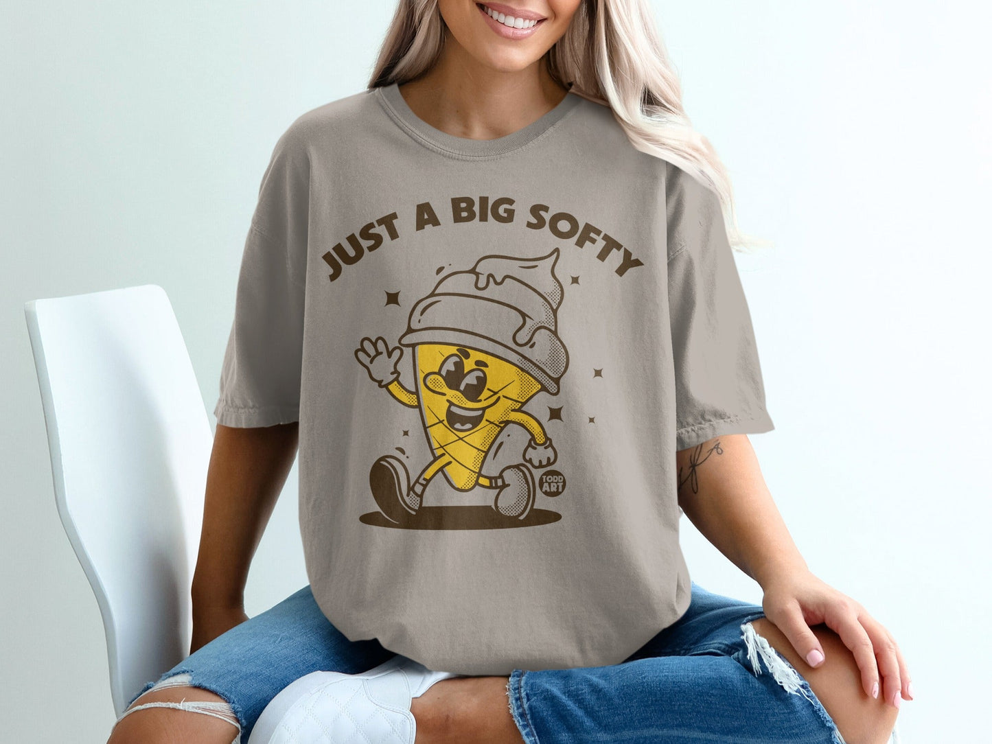 JUST A BIG SOFTY Graphic Casual Wear Shirt