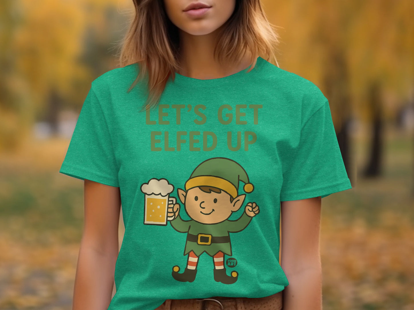 Let's Get Elfed Up Graphic T-Shirt for Adults