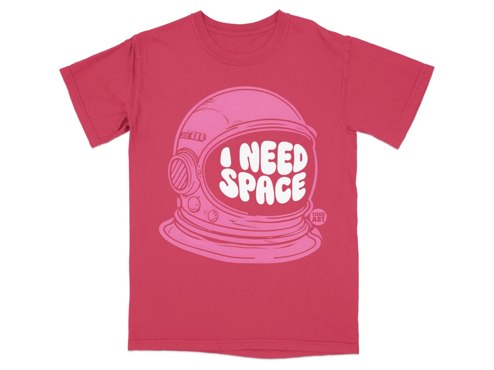 I Need Space Astronaut Helmet Graphic T-shirt