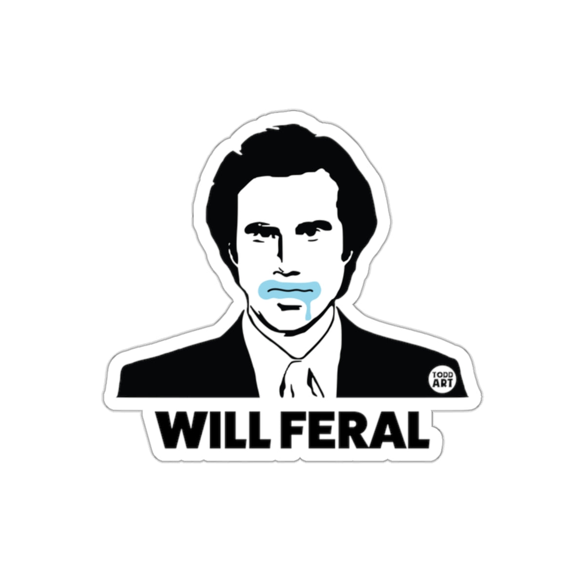 Will Feral Design with Blue Liquid sticker