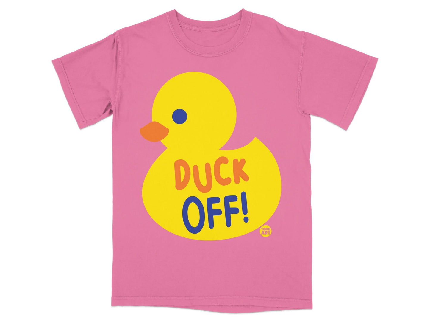 Duck Off Yellow Duck Graphic Design T-shirt