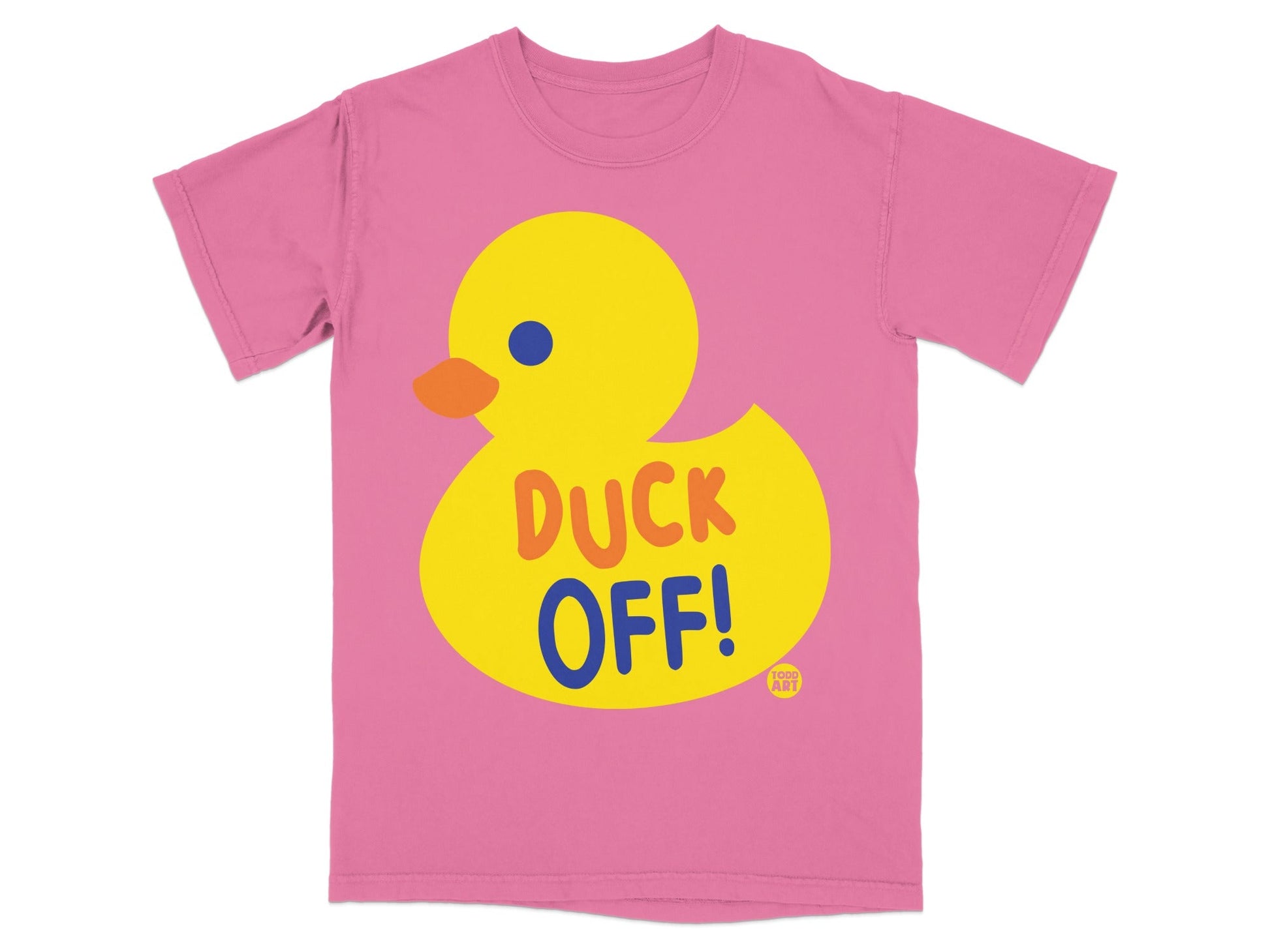 Duck Off Yellow Duck Graphic Design T-shirt