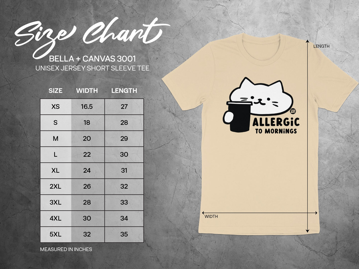 Allergic to Mornings Cat Unisex Short Sleeve Tee