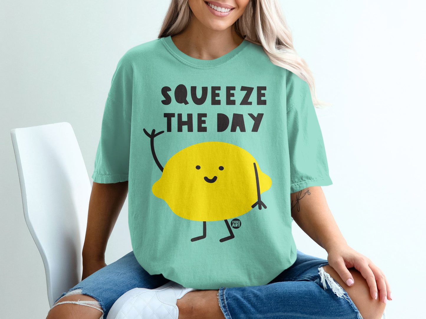 Mint Green Character Lemon SQUEEZE THE DAY product type