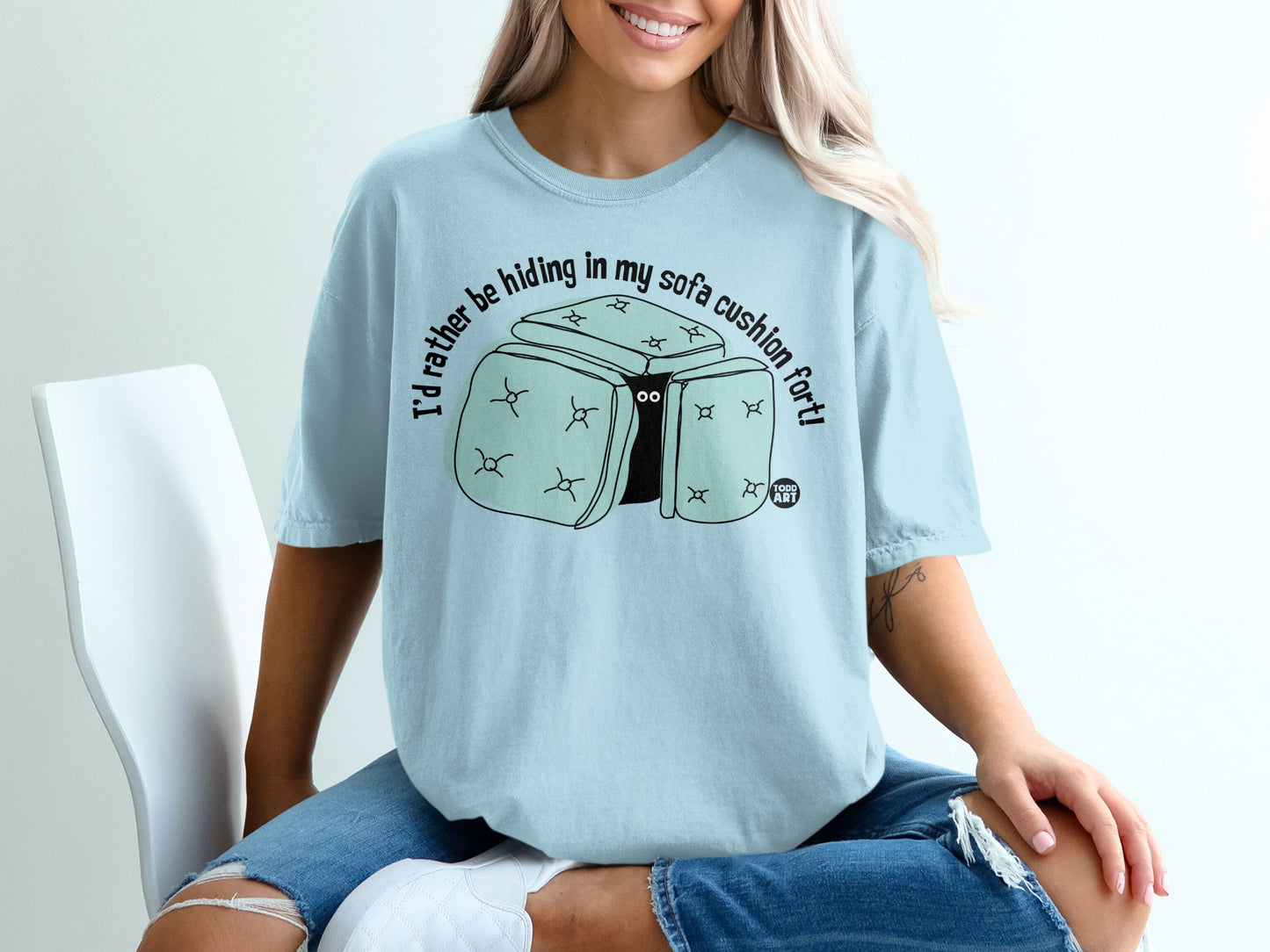 I'd rather be hiding in my sofa cushion fort product type