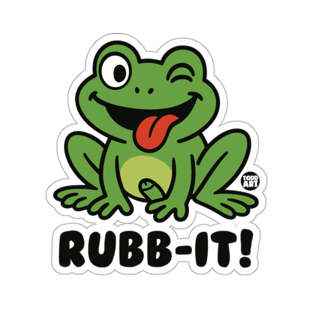 Penis Frog Winking Tongue RUBB-IT! TODD ART 