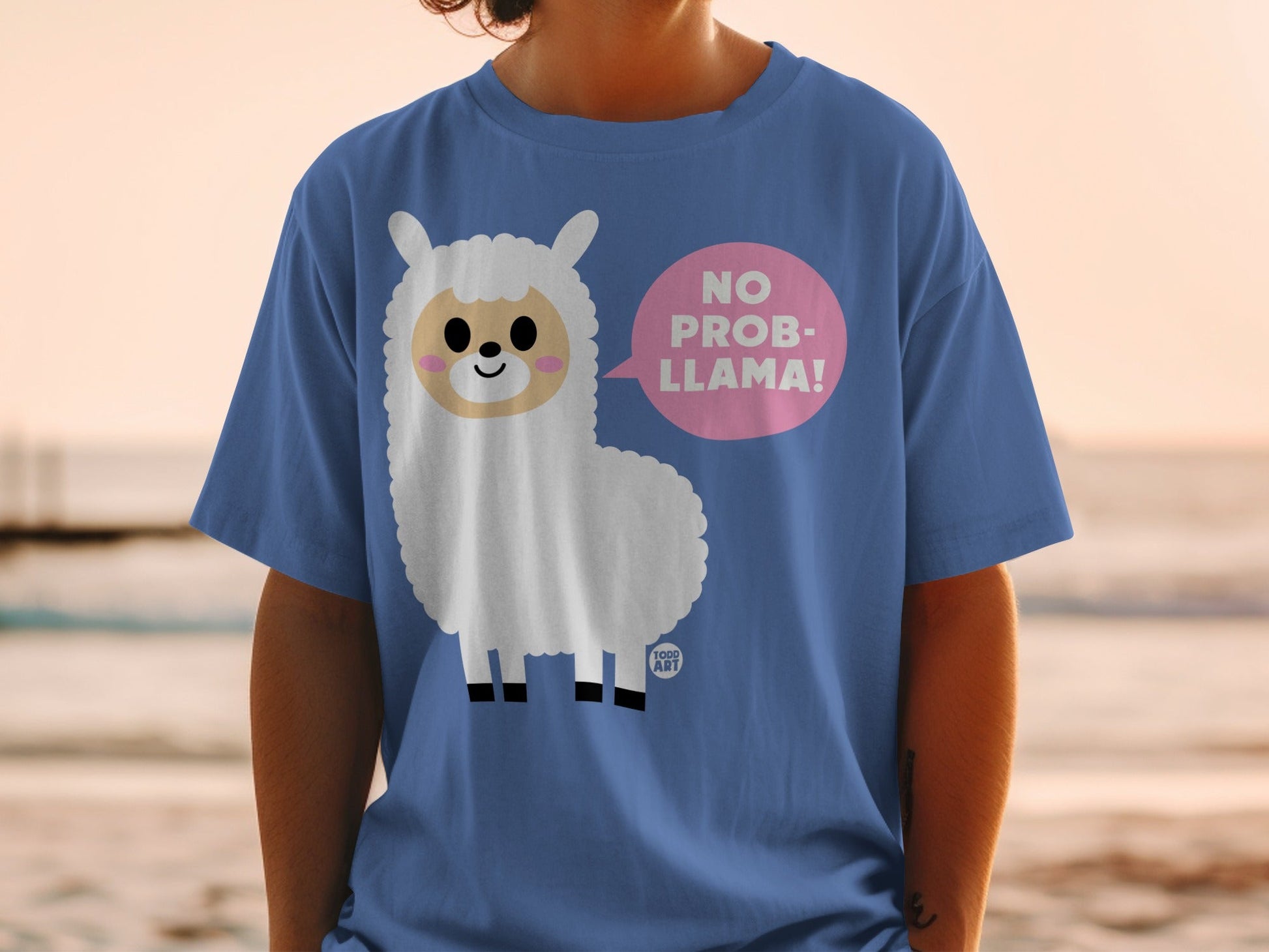 No Prob Llama Cute Llama Graphic Tee For Fun Moments