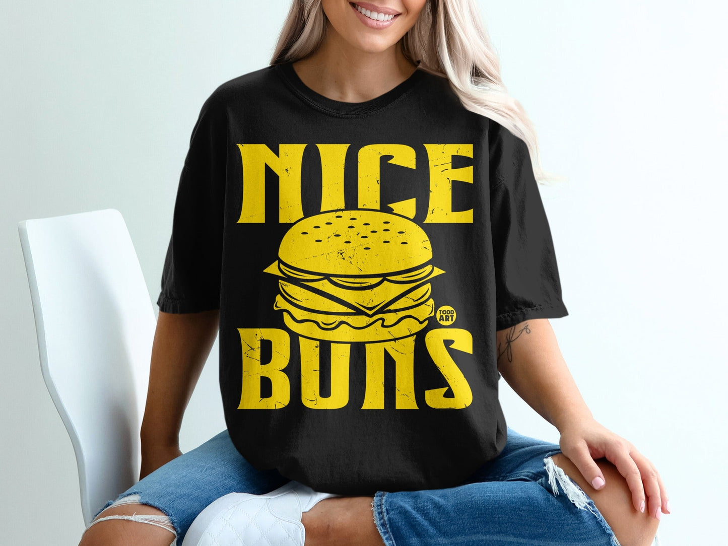 Nice Buns Funny Burger Graphic T-Shirt Product