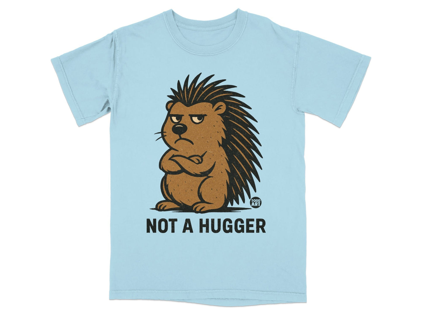 Not a Hugger Grumpy Porcupine Graphic T-Shirt