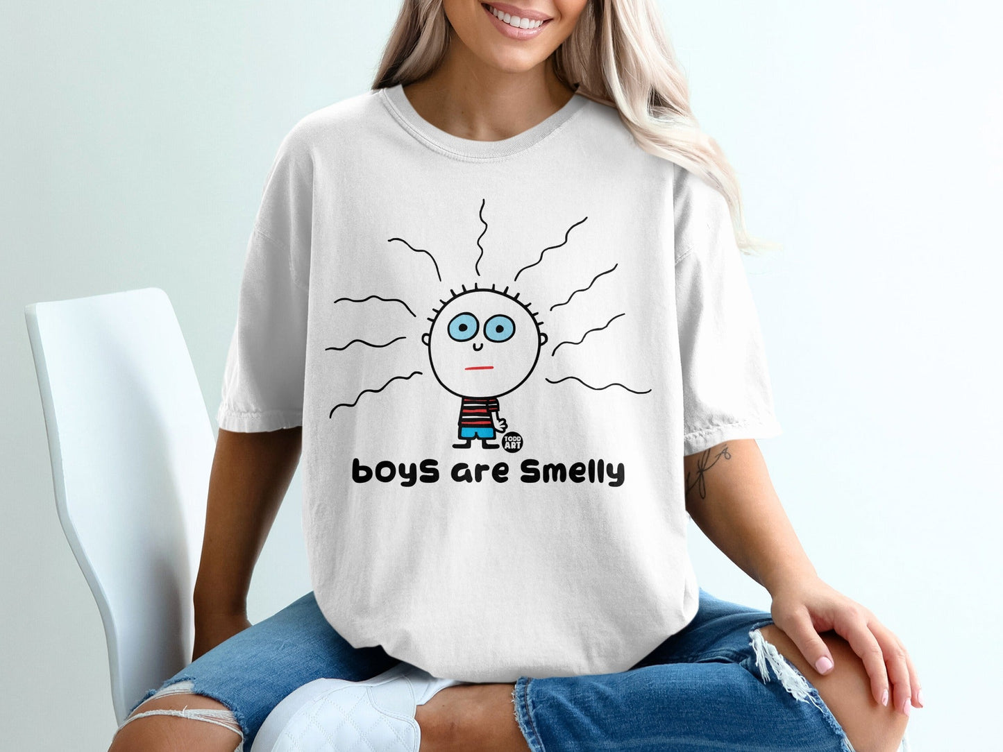Boys are Smelly Funny Cute Design T-Shirt