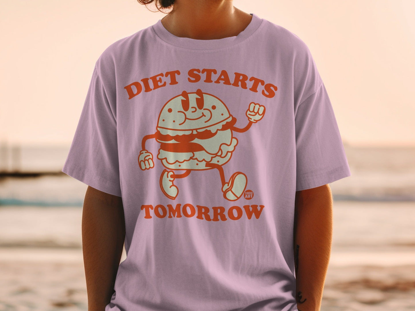 Diet Starts Tomorrow With Burger Graphic Tee