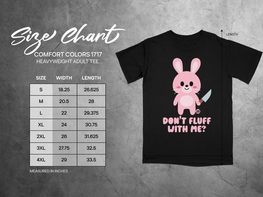 Don't Fluff with Me Pink Bunny Adult Tee