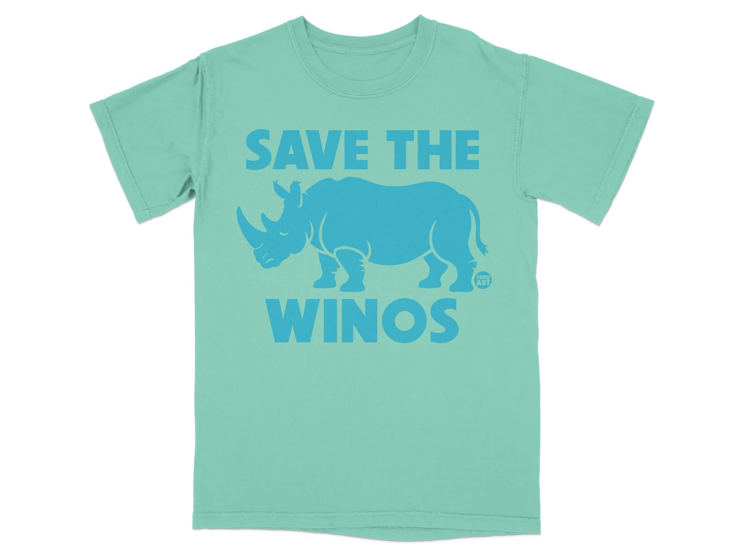 Save The Winos Rhino Graphic T-Shirt