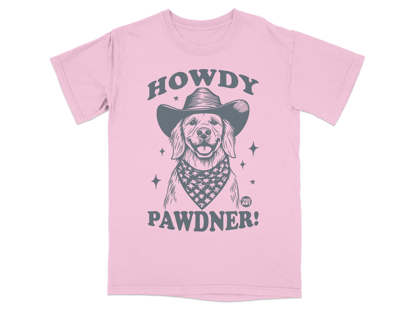 Howdy Pawdner Dog Wearing Cowboy Hat T-Shirt