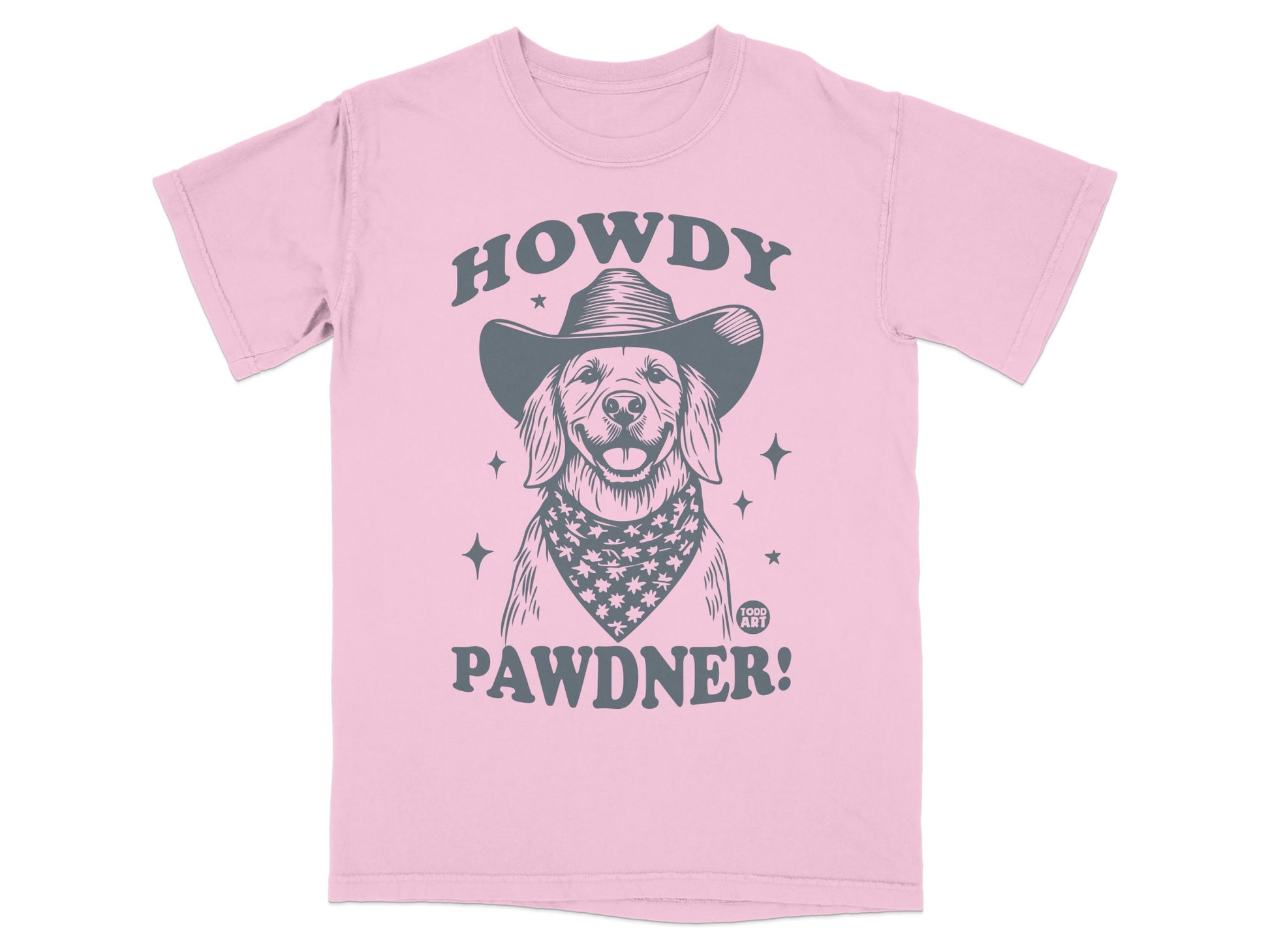 Howdy Pawdner Dog Wearing Cowboy Hat T-Shirt