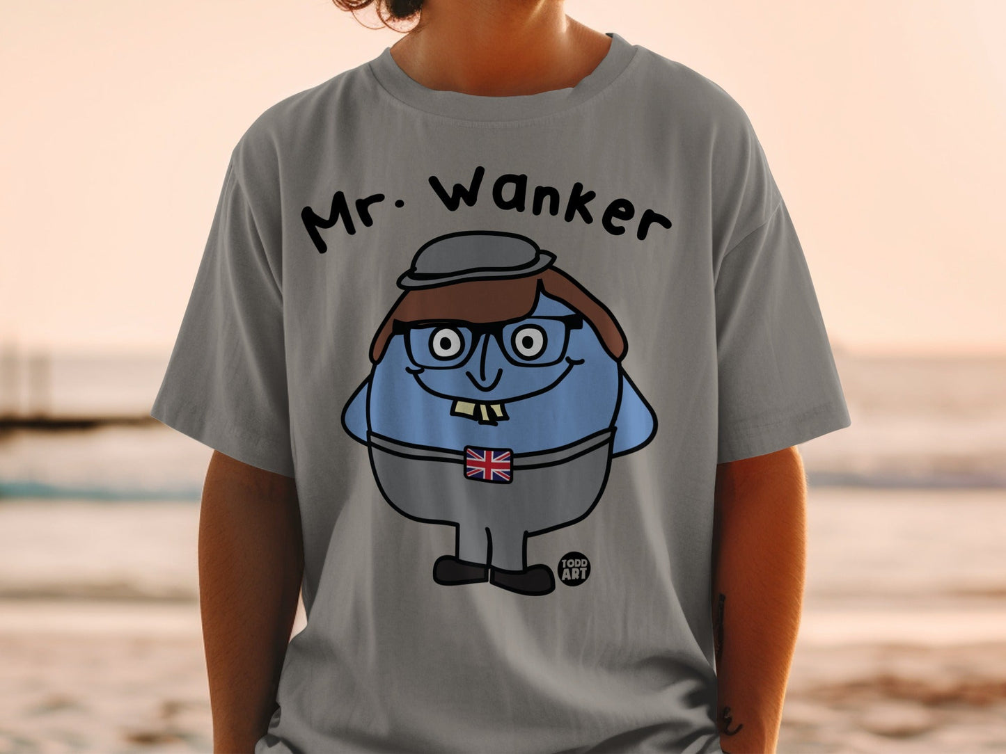 Mr. Wanker Todd Art Printed T-Shirt Casual Wear