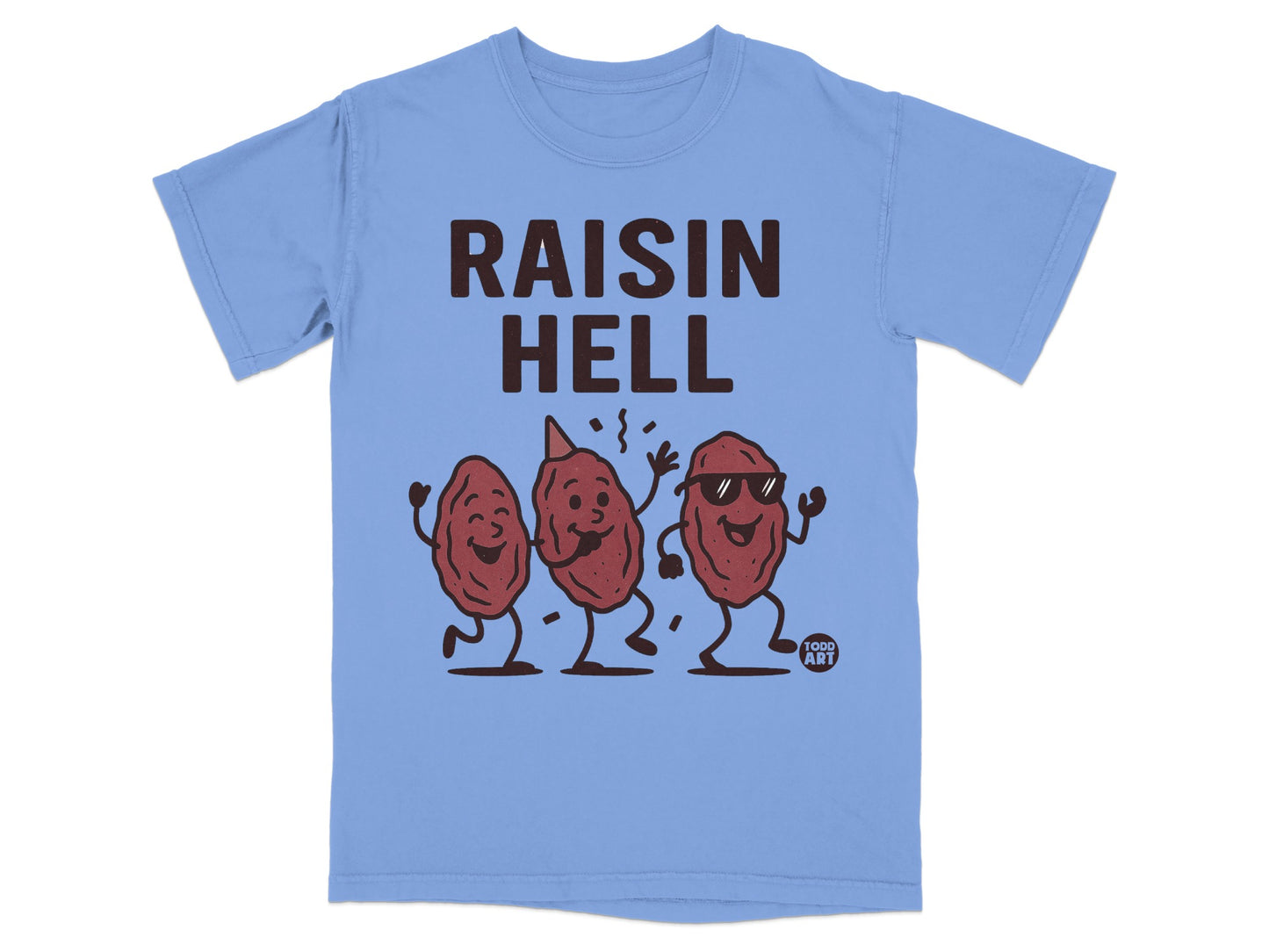 RAISIN HELL Cartoon Raisins Party Blue product type