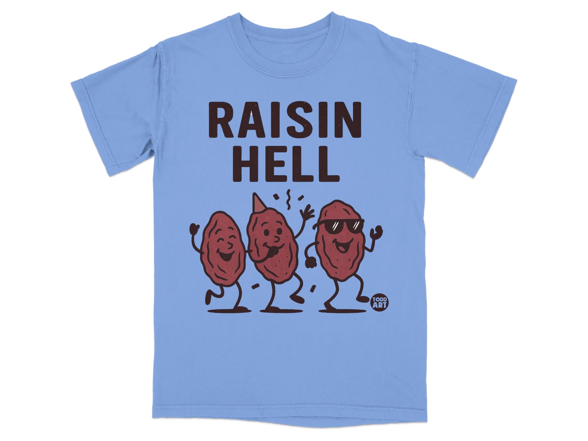 RAISIN HELL Cartoon Raisins Party Blue product type