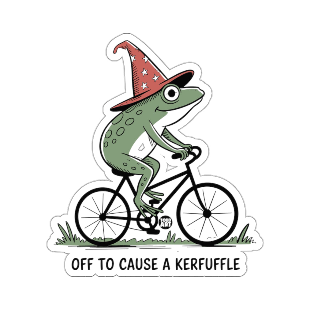Frog Wizard Hat Bicycle Off To Cause A Kerfuffle 