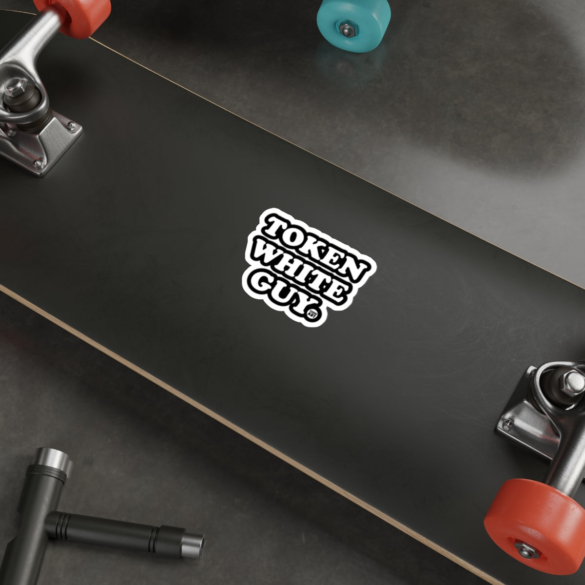TOKEN WHITE GUY Sticker on Skateboard Sticker