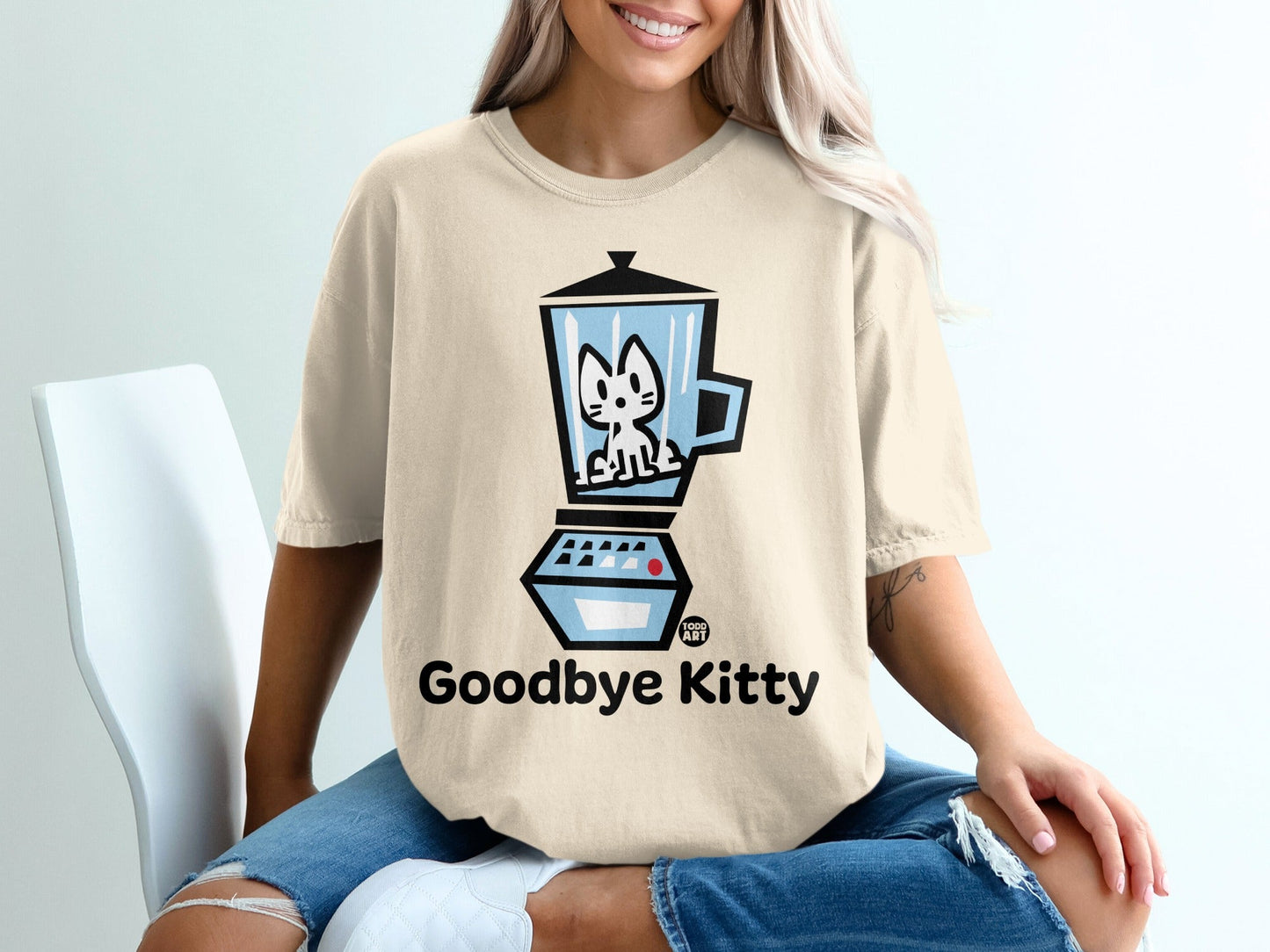 Funny Goodbye Kitty Blender Graphic T-Shirt Product