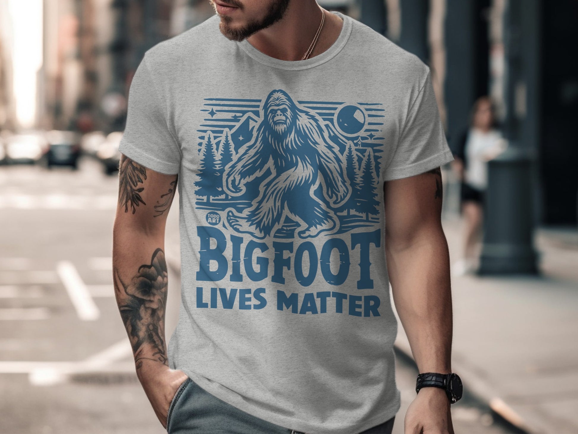 Bigfoot Lives Matter Graphic Printed T-shirt