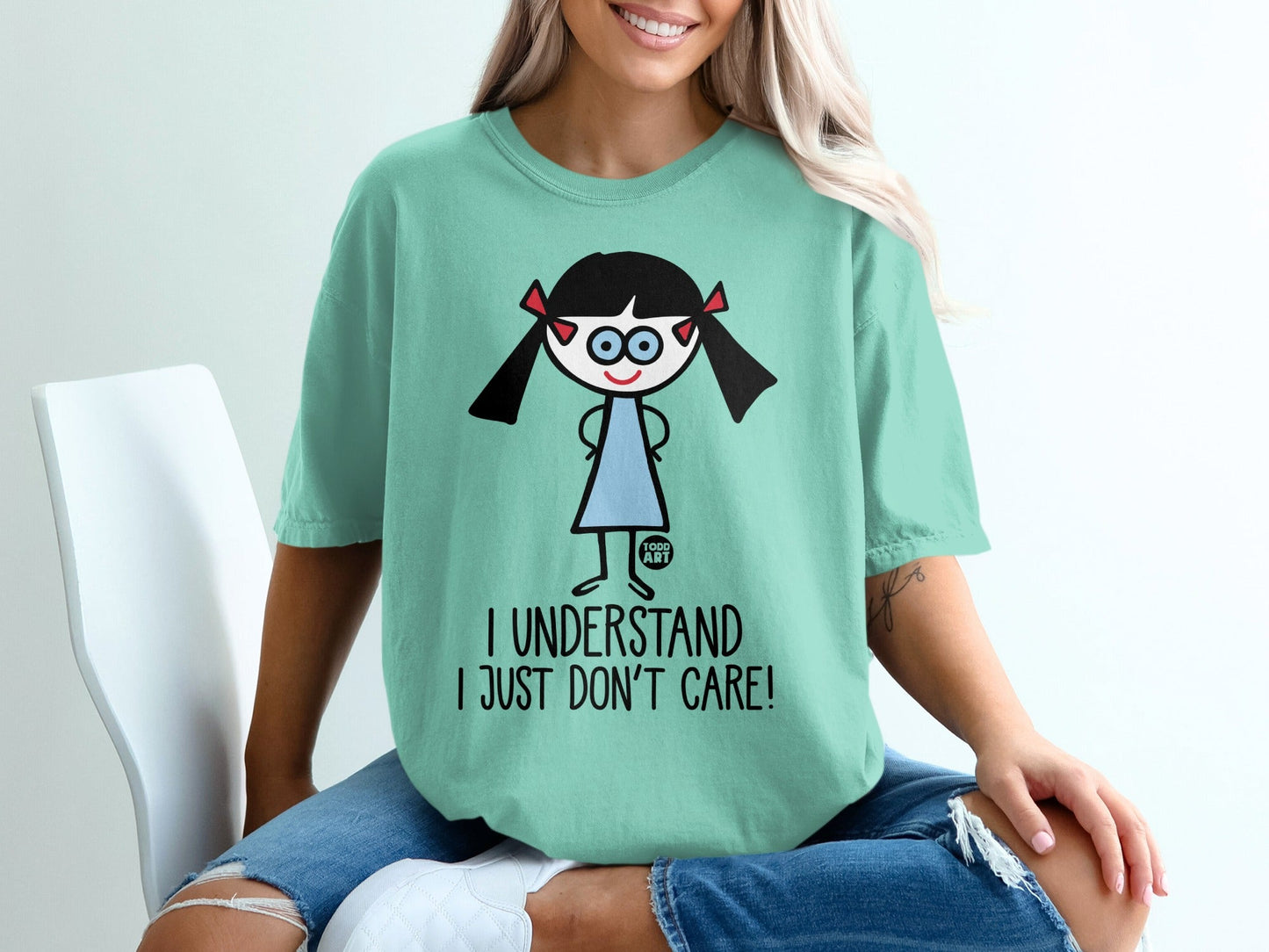 I Understand I Just Don't Care Funny Graphic Tee Shirt